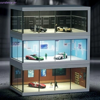 SUNDANCE Modelo De Carro Showroom , Escala 1/64 Simula Cena De Garagem , Em Miniatura Transparente