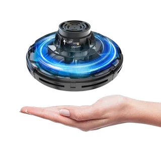 Disco Spinner Voa Divertido Led Drone Bomerang Brilha Infantil 360° Preto Castela