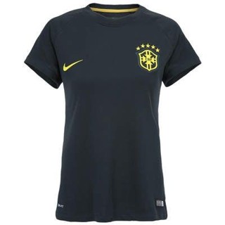 Camisa Camiseta Feminina Baby Look Time Brasil Branca a Pronta