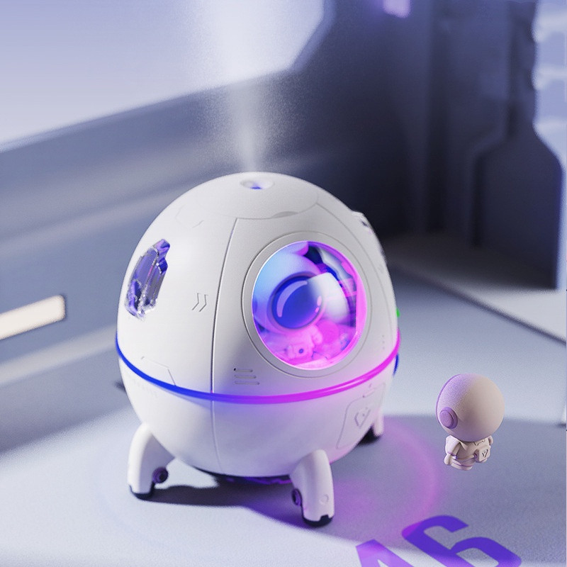 Imagem do produto Umidificador de Ar Astronauta 220ml Luz LED Colorida Pulverizador De Névoa USB 2