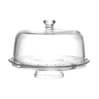 Centro de mesa cúpula Boleira de vidro 5 em 1 tam 30,7cm