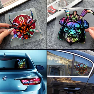 Autocolante Personalizado Estilo Japonês Anime Samurai Carro Combustível Tampa Do Tanque De Janela De Vidro Decalque Da Carroceria Raspadinha