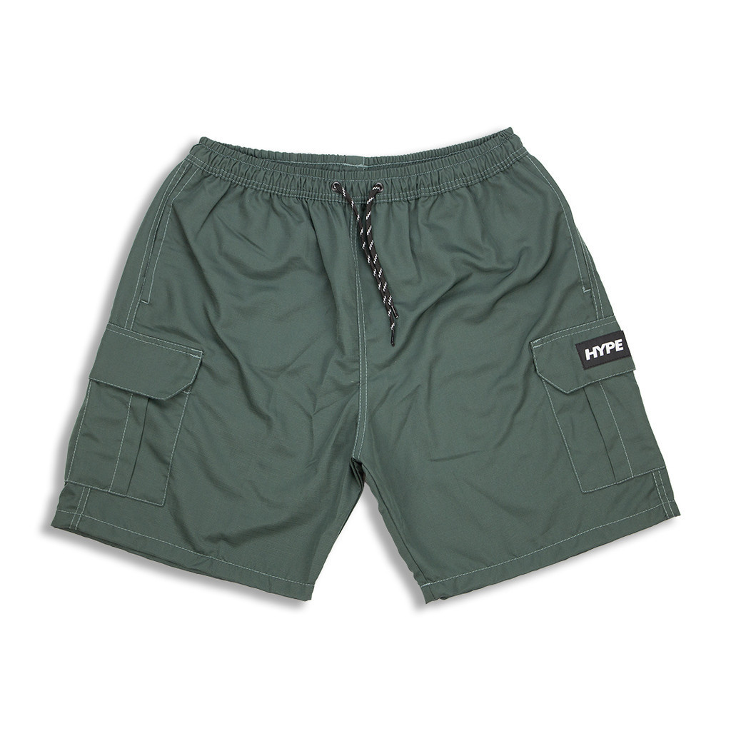 Bermuda Cargo Ripstop Poliéster Hype Verde Musgo