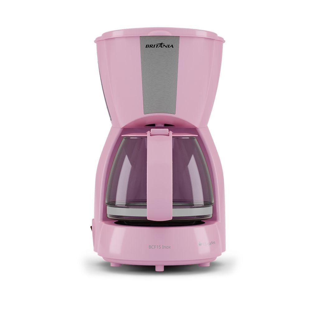 Cafeteira Britânia BCF15 Inox Rosa 15 Xícaras 550W