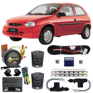 Kit Trava Elétrica Alarme Corsa Wind Hatch Pick Up 2 Portas