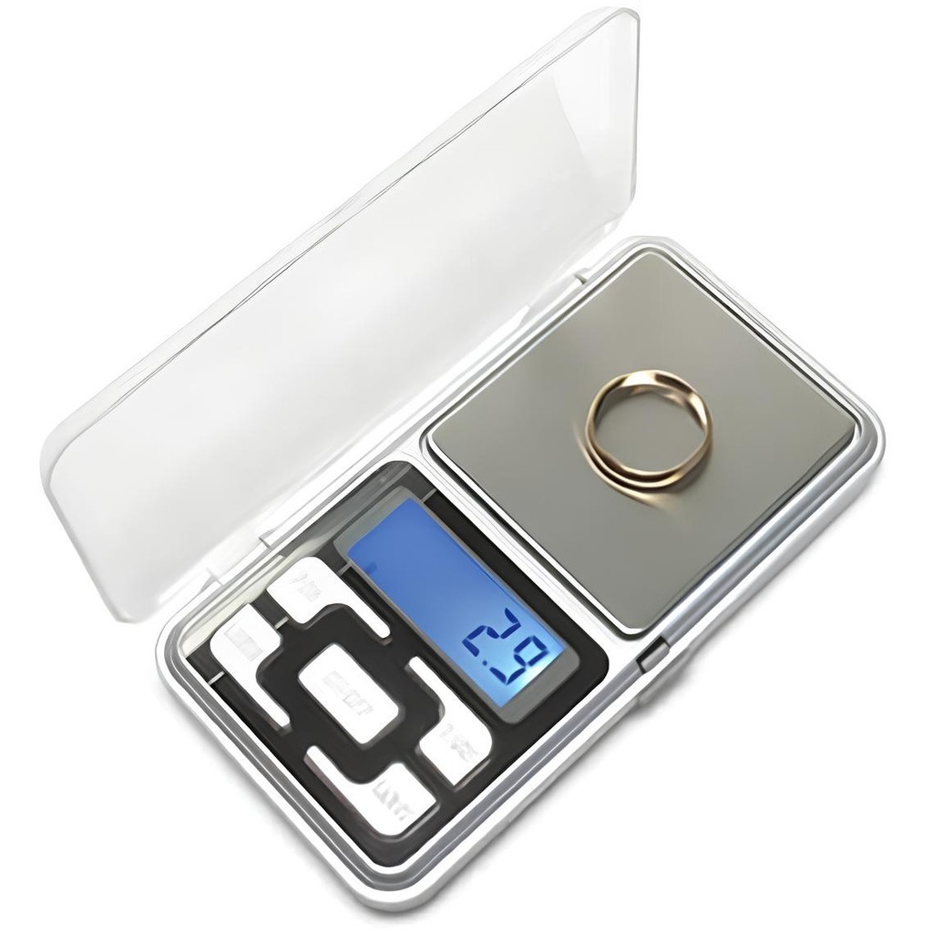 Mini Balança Digital de Precisão De Mao de 0.1 a 500gr Para Joias Ouro Farmácia e Outros