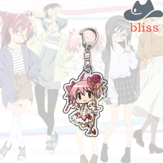BLISS Porta-Chaves Magical Girl , Puella Magi Madoka Magica Pingente Cartoon Acrílico , School Bag Anime Criativo Acessórios