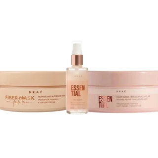 Braé Kit Mascara Fiber Essential Oil Blend Trio (3 Produtos)