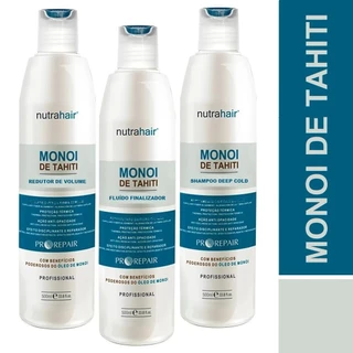 NUTRAHAIR KIT MONOI DE TAHITI SHAMPOO + REDUTOR DE VOLUME + FINALIZADOR