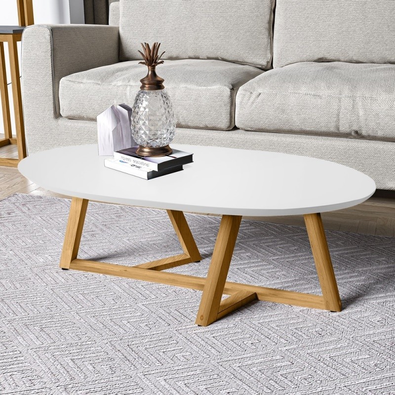 Mesa de Centro Classic Oval Branca