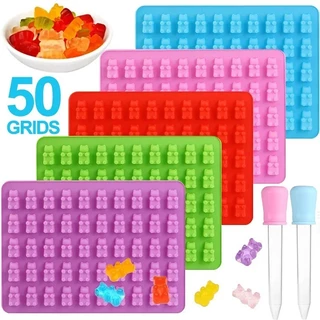 50 Grades Molde De Goma De Urso Silicone Em Forma Com Gotas Fondant Candy Maker Ferramentas Para Decoração De Moldes De Chocolate