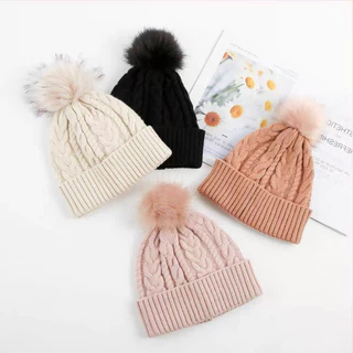 Gorro Feminino De Inverno Com Pompom TOUCA DE LÃ OTIMA PARA USAR NO FRIO - WL em Oferta na Shopee