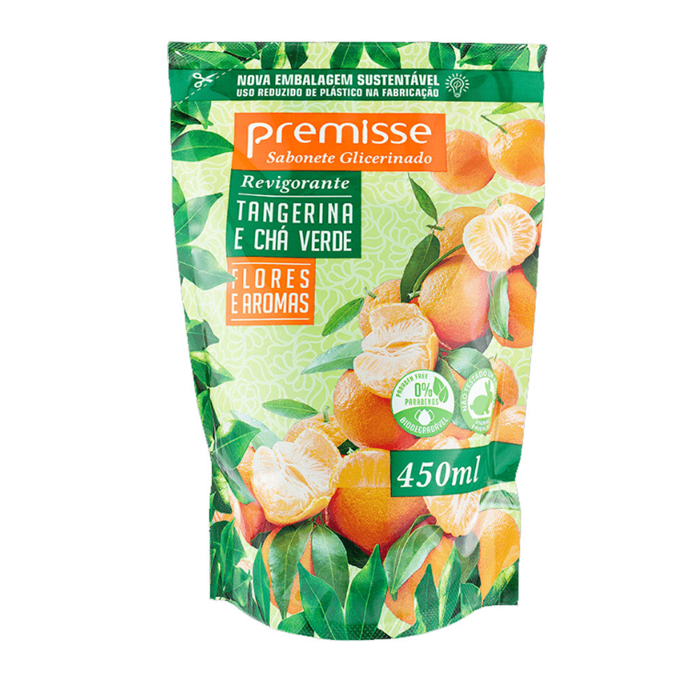 Sabonete Premisse Tangerina e Chá Verde Refil ECO 450ML | Shopee Brasil