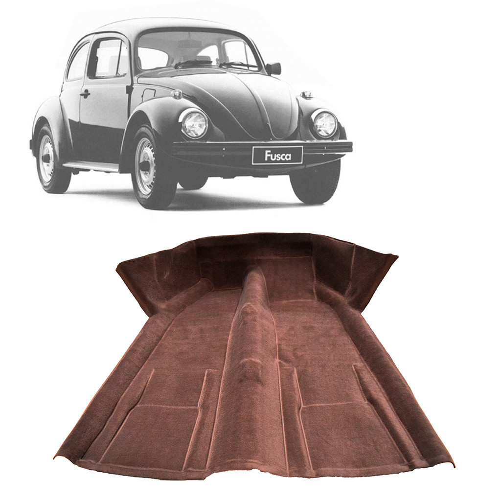 Carpete Assoalho Moldado VW Fusca 1980 1981 Marrom