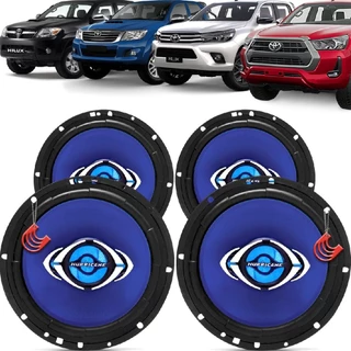 Kit Alto Falantes Dianteiros e Traseiros Toyota Hilux CD 2006 até 2021 - Hurricane Class 520w em Oferta na Shopee