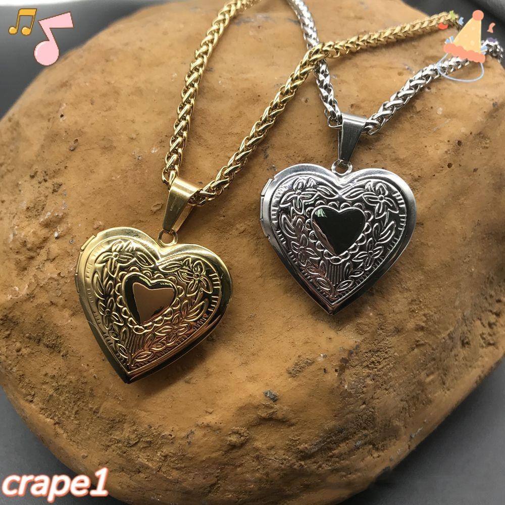 CRAPE Foto Locket Homens Mulheres Amigo Da Cadeia Amante Em Forma De ...