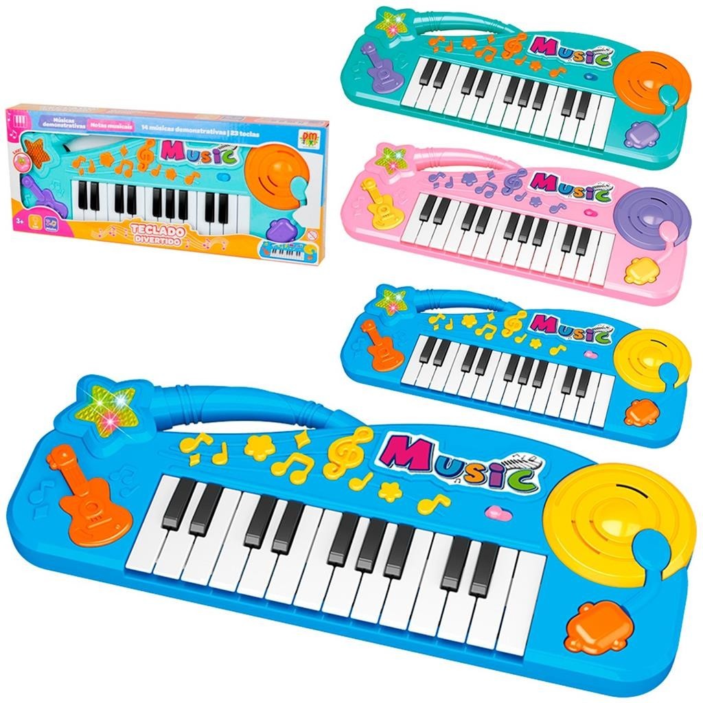 Teclado Piano Musical Infantil 23 Teclas Colorido Para Criancas Meninos ...