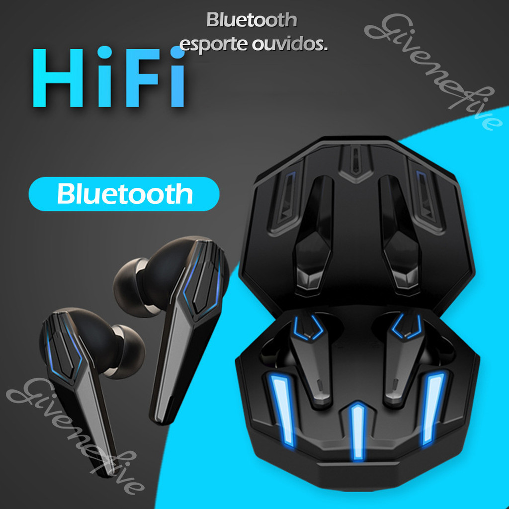 TWS Pro60 Fone Bluetooth 5.1 Fone De Ouvido Sem Fio Hi Fi À Prova D' Água, Redução De Ruído, Esporte Earbud com Microfone para Telefone