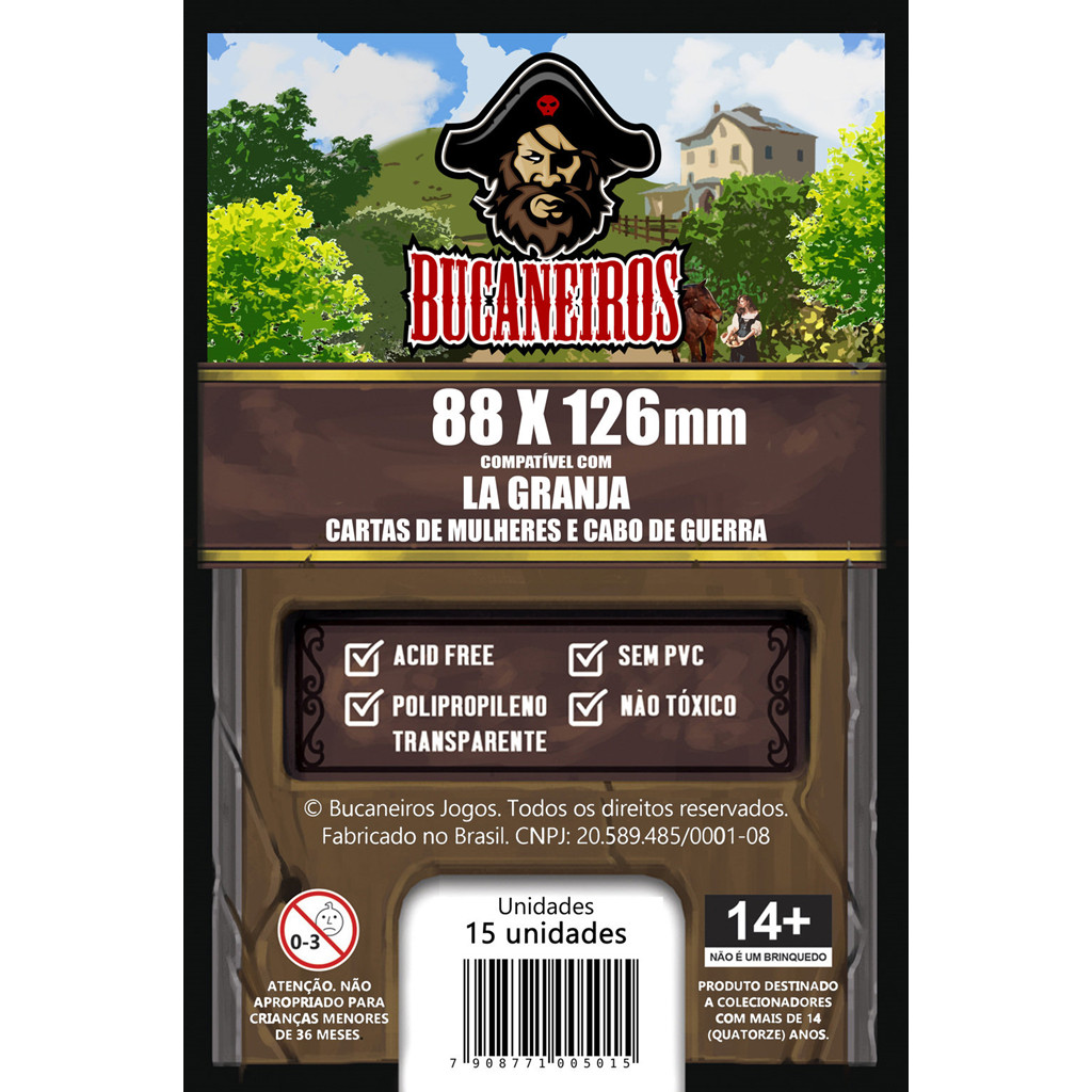 Sleeve Bucaneiros 88 x 126 mm La Granja - 15 unidades