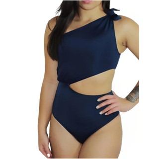 Maiô Body Laço Ombro Recorte Lateral Pede Praia