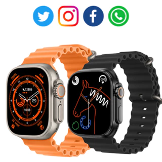 2024 Nova Série 8 Relógio Ultra 2 Smart Watch Esportivo Sem Fio À Prova D'água T800 + dois pulseira