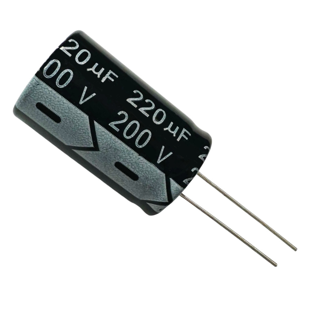 Confezione da 5 220uF 200V 220MFD 200 Volt Condensatori elettrolitici
