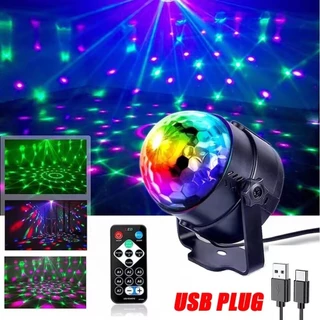 Luz De Festa LED RGB Bola Mágica Discoteca Efeito Palco Lâmpada Com Iluminação Remota DJ Fornecimento USB Eletricidade