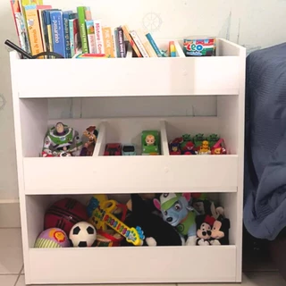 Baú Organizador Quarto Infantil p\Brinquedos Divisórias Estante Para Brinquedos Montado