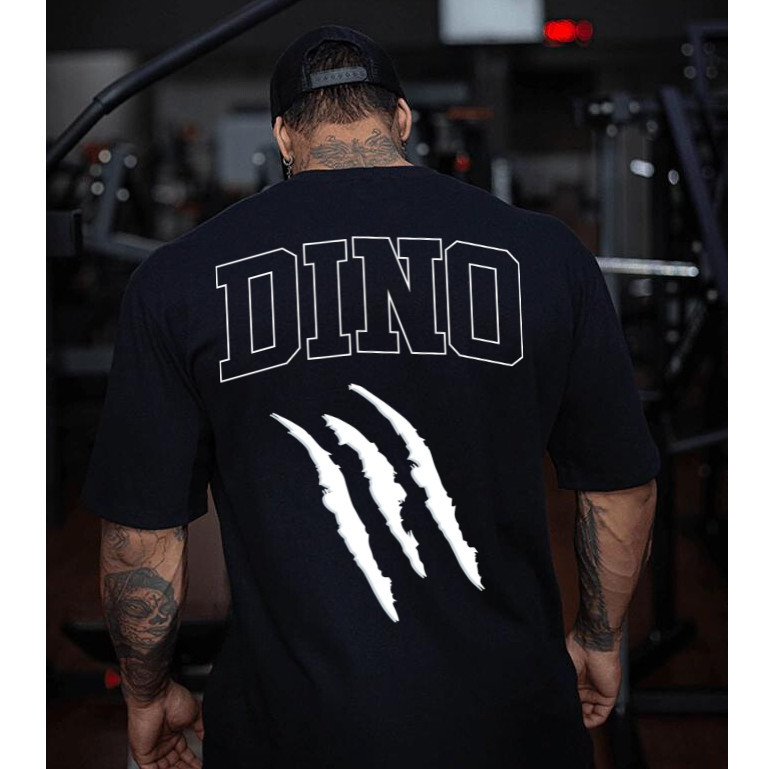 Camiseta Oversized Algodão Academia Super Confortavel Treino Dino
