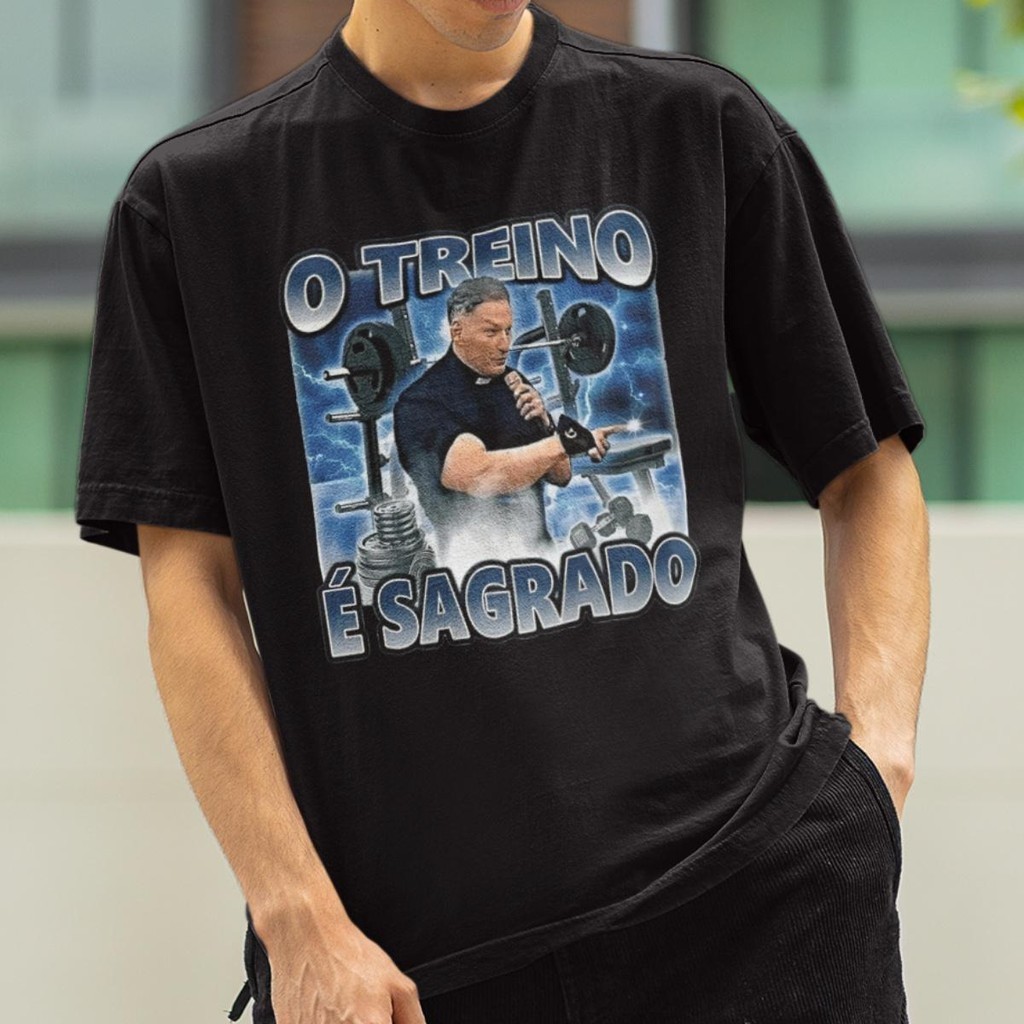 Camisa Algodão Treino Sagrado Academia Padre Marcelo Rossi