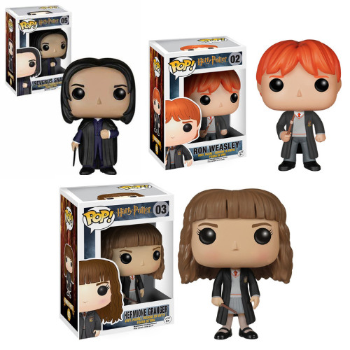 3 Bonecos Tipo Funko Pop da Saga Harry Potter! - Hermione, Ron Wasley e ...