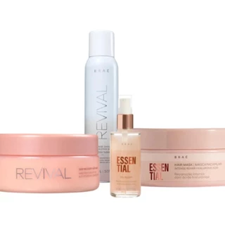 Braé Kit Mascara Revival Essential Oil Blend Intense Completo (4 Produtos)