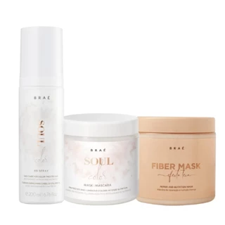Kit Braé Soul Color Duo Mask Fiber BB Spray (3 Produtos)