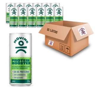 Kit c/ 12 Refrigerante Proteico MOVING Limão 270ml