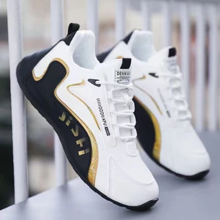 2024 Novos sapatos masculinos de moda de quatro estações com solas macias versáteis, pequenos sapatos brancos de comércio exterior, calçados esportivos masculinos emitidos em seu nome