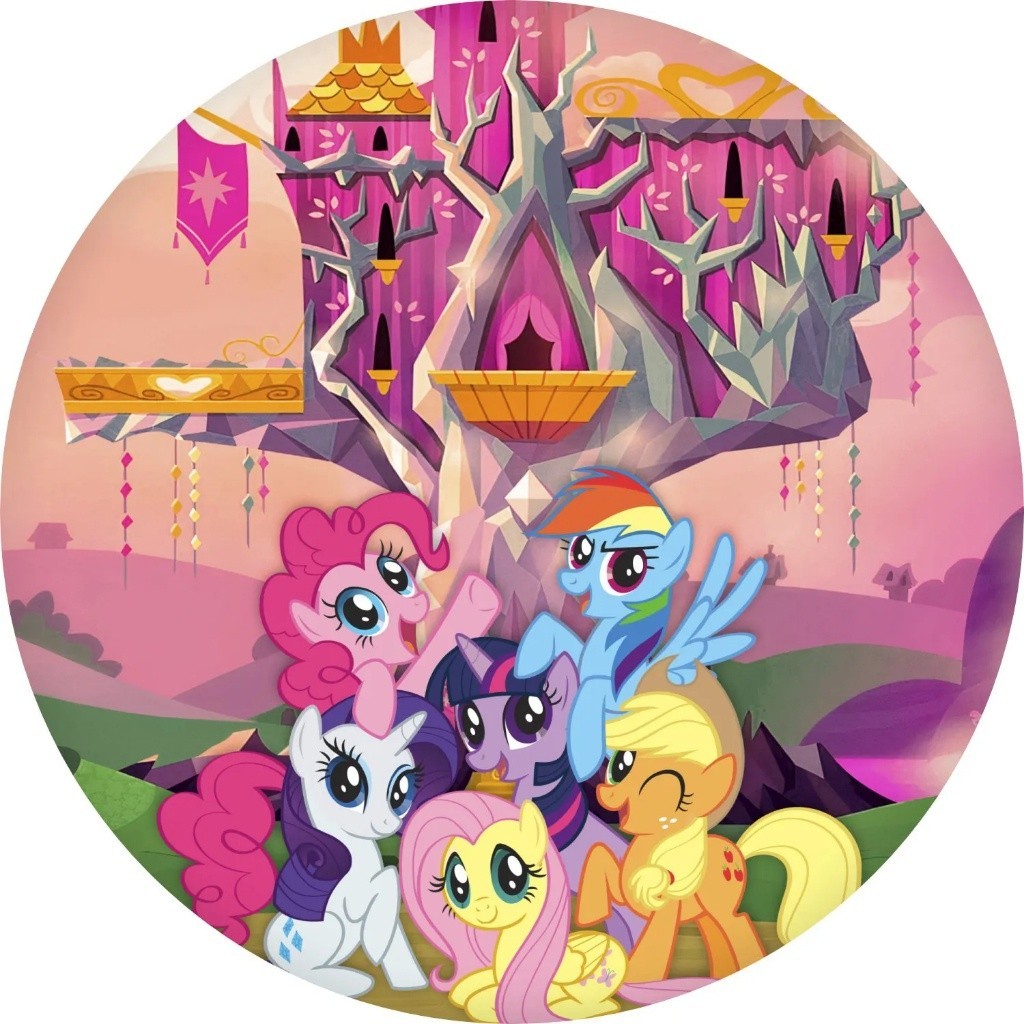 Painel My Little Pony Redondo 50x50 tecido sublimado com elastico LEIA ...