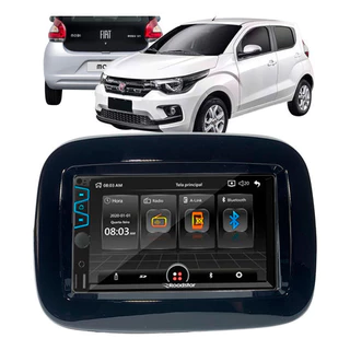 Central Multimídia MP5 2 Din Roadstar RS404BR 7" Espelhamento BT USB SD AUX + Câmera de Ré Borboleta + Moldura 2din Peça