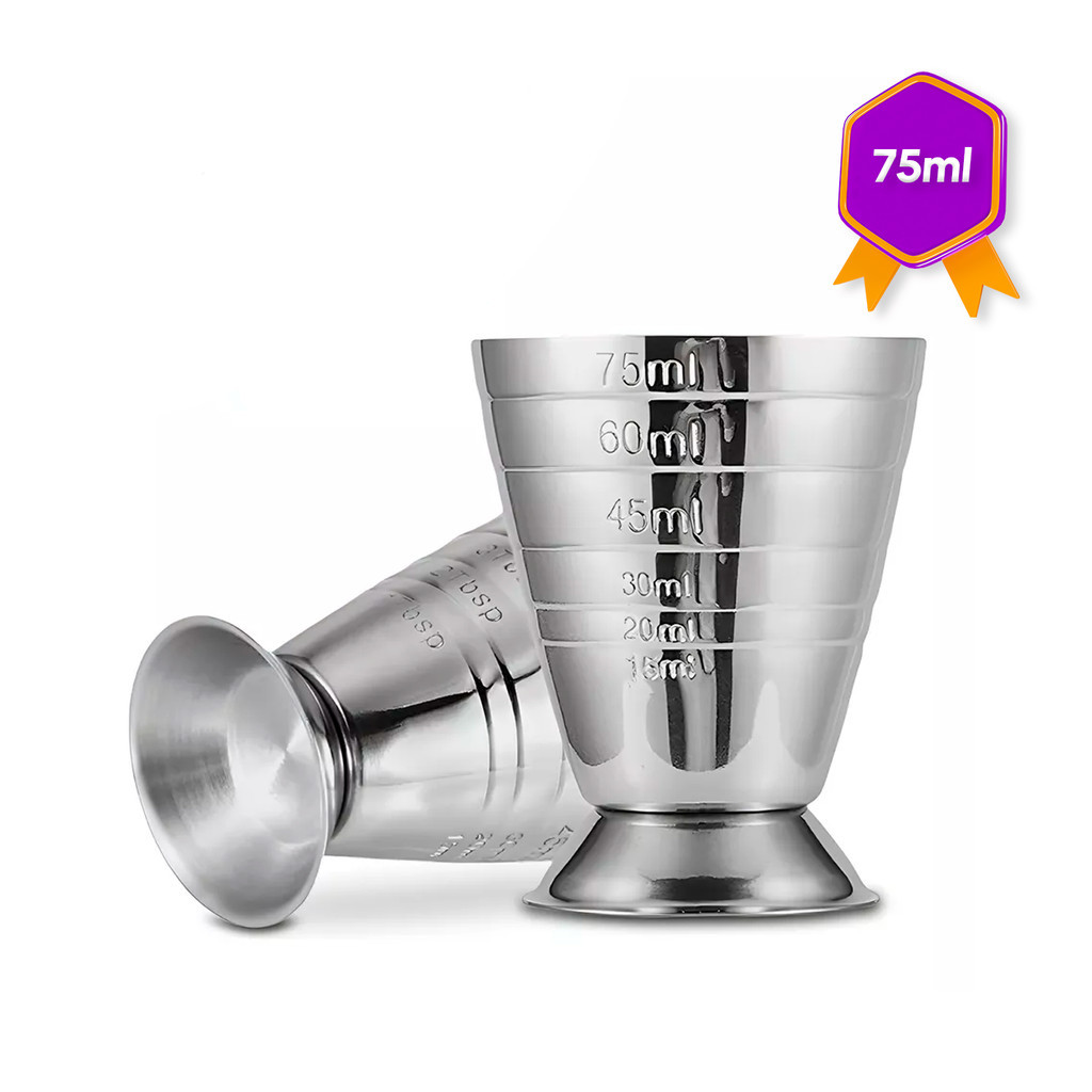 Dosador de Bebidas com Escala 75ml Inox Premium