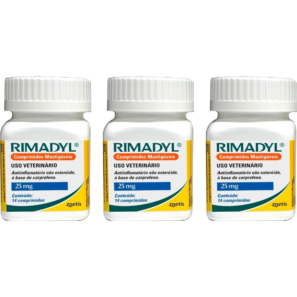 Rimadyl 25mg - 14 Comprimidos - Zoetis - 3 Unidades | Shopee Brasil