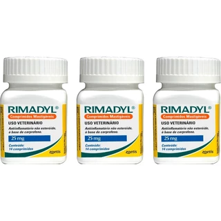 Rimadyl 25mg - 14 Comprimidos - Zoetis - 3 Unidades