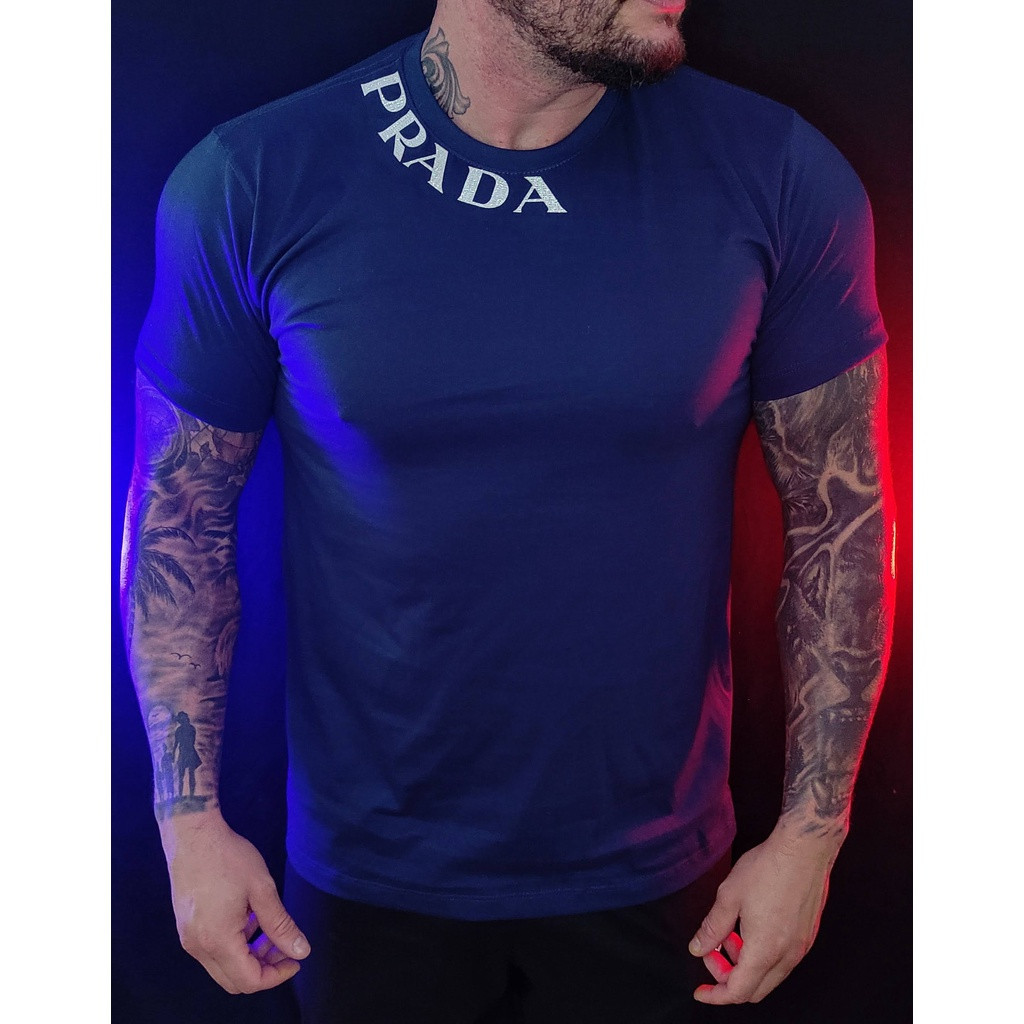 Camiseta Masculina Premium P ao G3 de Algodão Fio 30.1 - Camisa Padrão Shopping