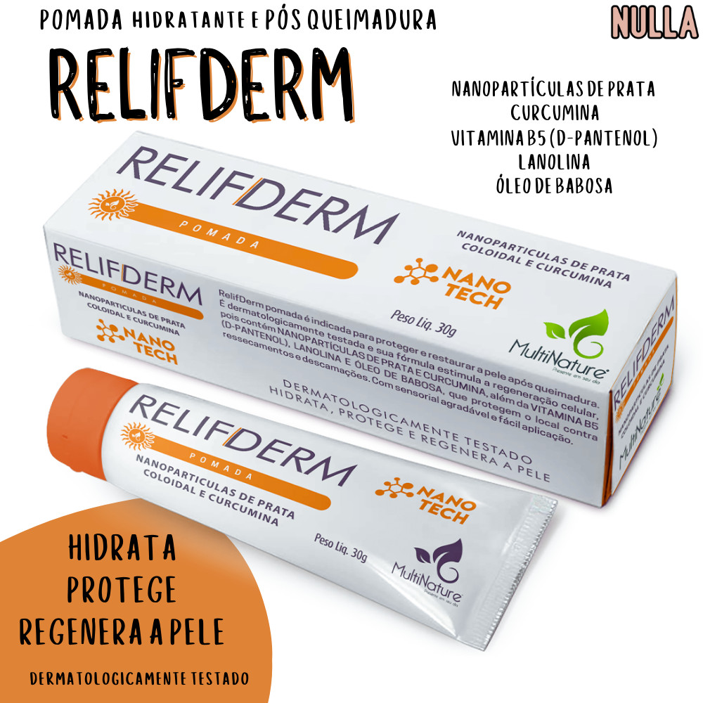 RELIFDERM Pomada c/ D-PANTENOL - Hidrata, Restaura e Protege a pele ...