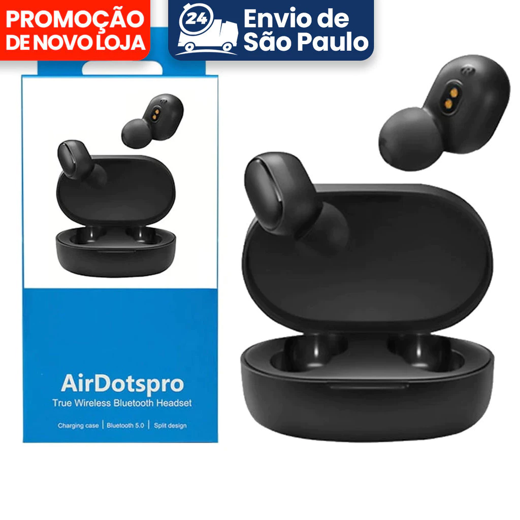 Fone De Ouvido Sem Fio A6S/E6S TWS Bluetooth 5.0 Tws Sem Tela LED Digital