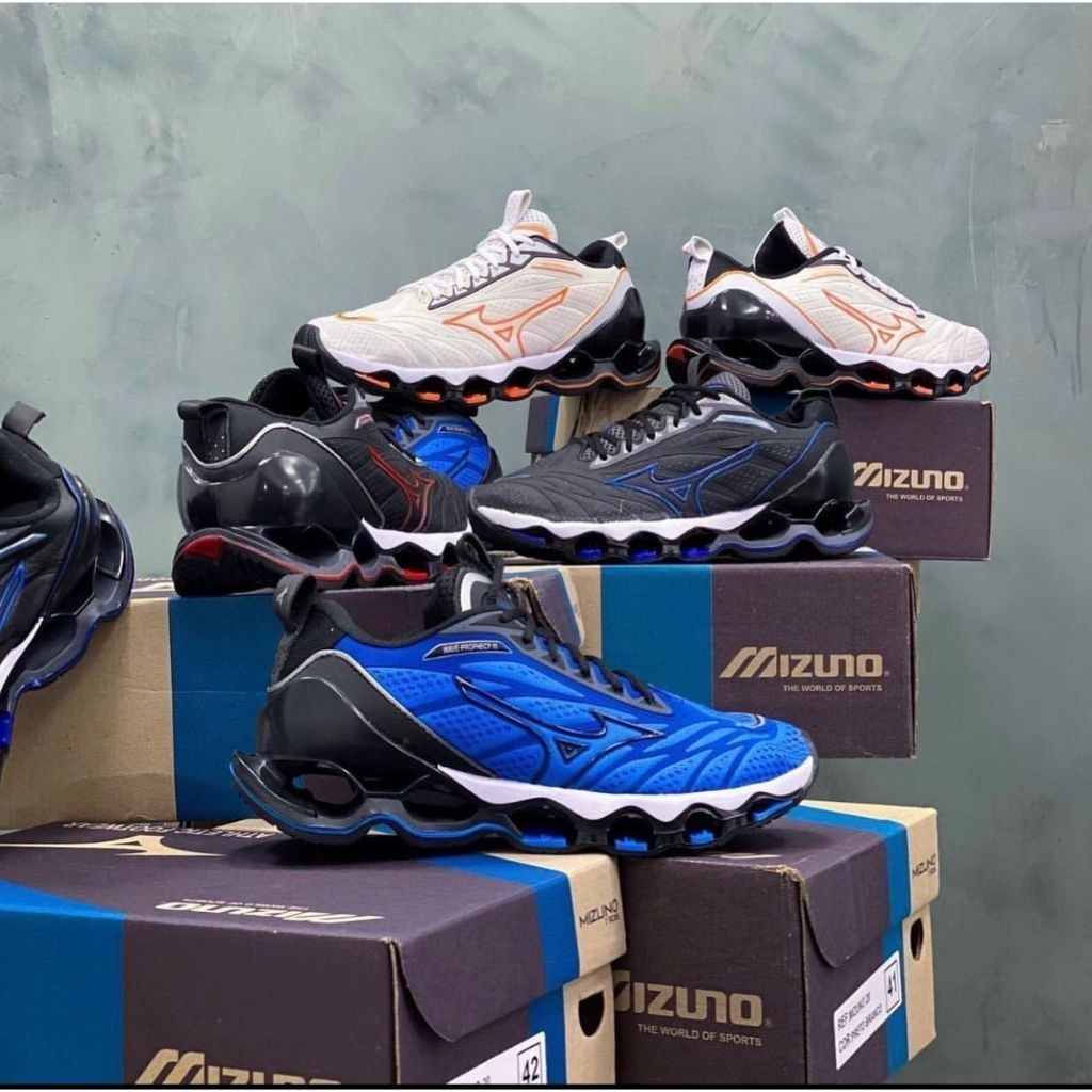 Tênis Mizuno Wave Prophecy 11 - Azul Masculino Esportivo LANÇAMENTO ...