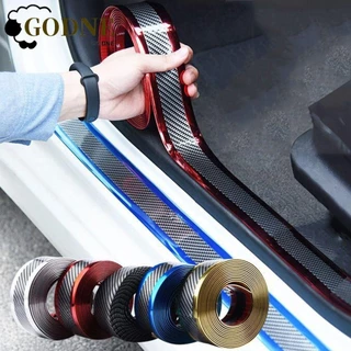 GODNESSFO Adesivos Para Carros 1 Metro Protetor De Soleira De Fibra De Carbono Fita De Borracha