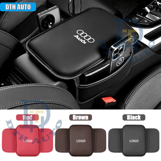 DTH Audi PU Couro Apoio De Braço Do Carro Console Centro Tapete Proteção Da Caixa Assento Capa De Almofada Para A3 A4 A6 Q3 Q4 Q5 TT