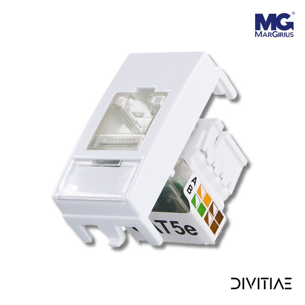 Tomada Informatica RJ45 CAT5E Sleek BR - Margirius