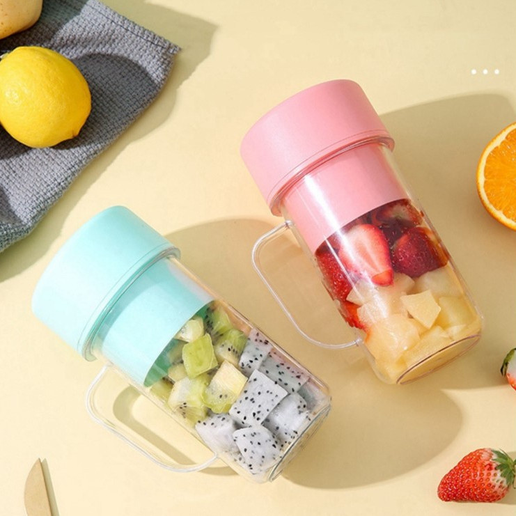 Liquidificador OSX Original Com 6 Laminas Mini Juicer Com Copo Tampa E Canudo OS-F6059