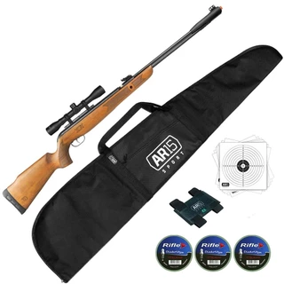 Carabina de Pressão 4.5 de Madeira Gamo CFX IGT com Luneta