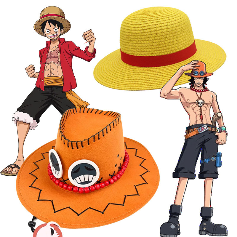 Chapéu De Palha Luffy One Piece Ás Adulto/Criança Macaco D . Presente De Festa De Aniversário Anime Costume Hat